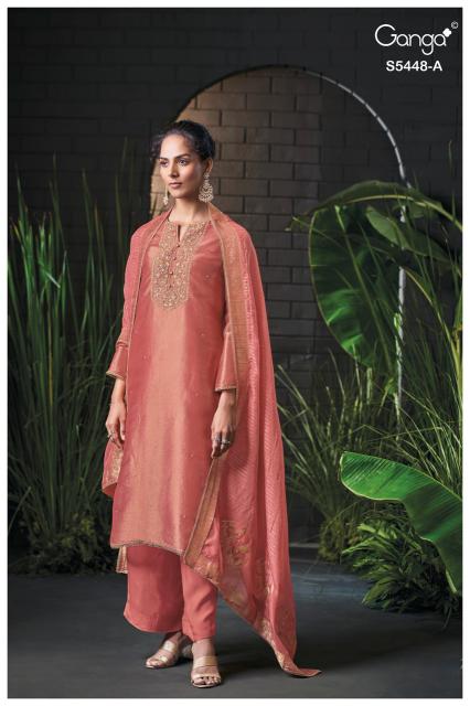 Ganga celvaya 5448 cotton dress material wholesale rate